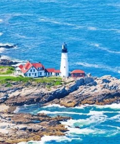 Portland Maine Lighthouse paint bby numbers