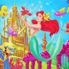 Happy Princess Ariel paint by numbers