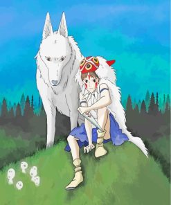 Moro And Princess Mononoke paint by numbers