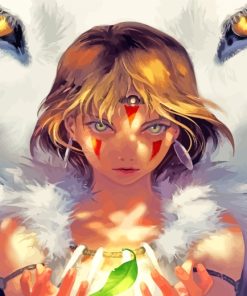 Princess Mononoke Characters Art paint by numbers