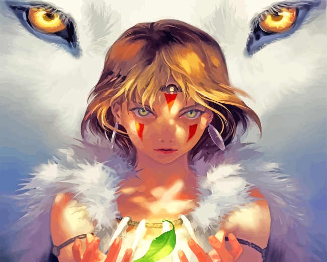 Princess Mononoke Characters Art paint by numbers