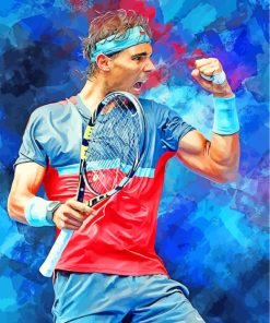 Rafael Nadal Tennis Player paint by numbers