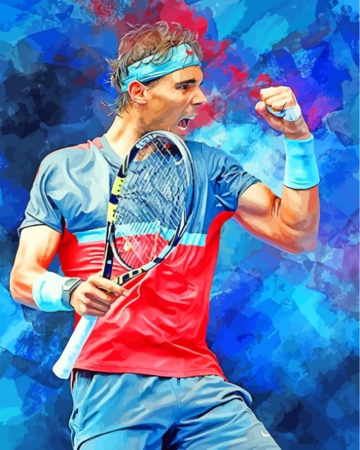 Rafael Nadal Tennis Player paint by numbers