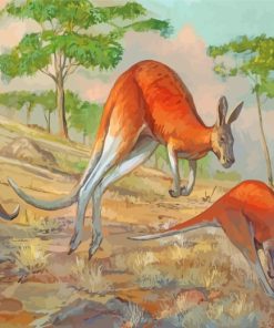 Aesthetic Kangaroo Art paint by numbers