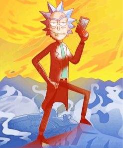 Rick Sanchez Cartoons paint by numbers