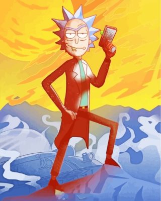 Rick Sanchez Cartoons paint by numbers