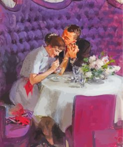 Romantic Couple Diner Date paint by numbers