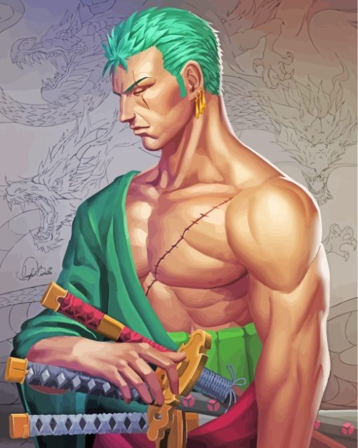 Roronoa Zoro Art paint by numbers