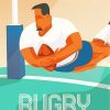 Rugby Player Poster paint by numbers