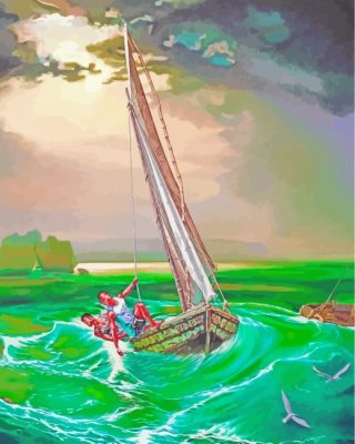Sailing In Waves paint by numbers