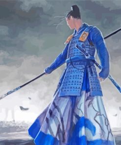 Samurai Man Anime paint by numbers