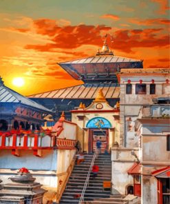 Shri Pashupatinath Temple Kathmandu paint by numbers