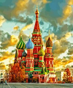 St Basil's Cathedral Moscow paint by numbers