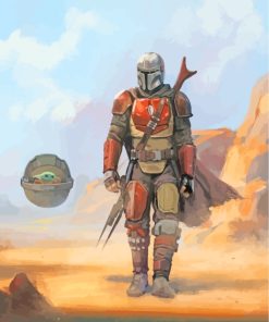 The Mandalorian Star Wars paint by numbers