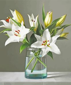 Still Life White Lilies paint by numbers