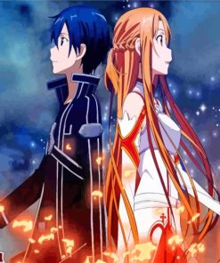 Sword Art Online Japanese Anime paint by numbers