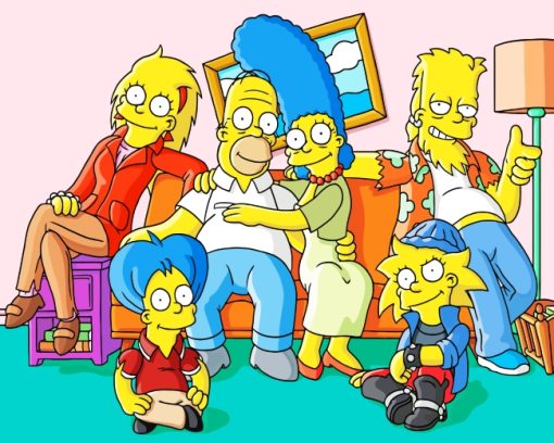 The Simpsons Family paint by numbers