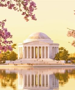 Thomas Jefferson Memorial Blossom paint by numbers