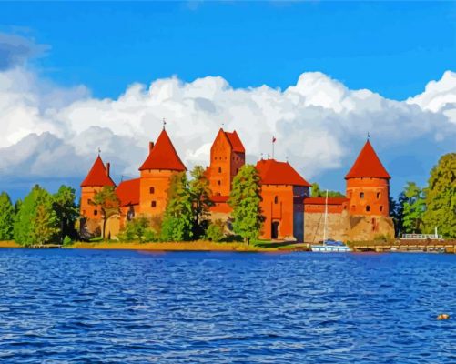 Trakai Island Castle paint by numbers
