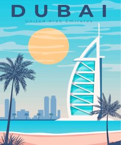 Dubai United Arab Emirates paint by numbers