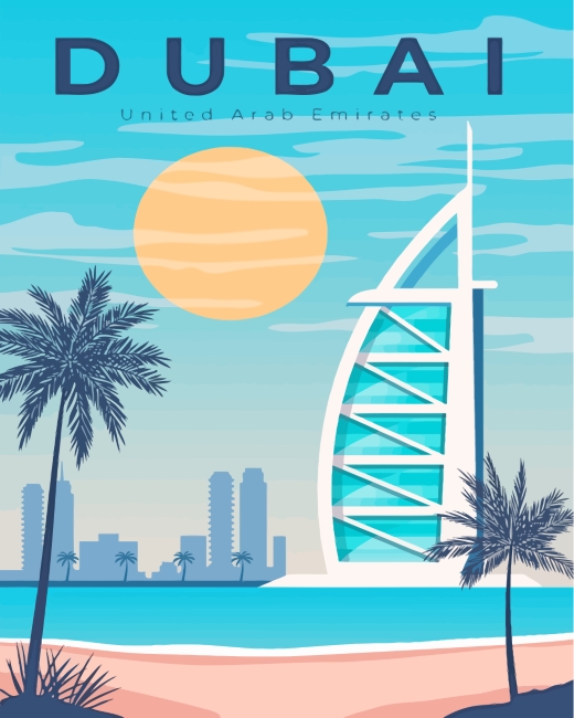 Dubai United Arab Emirates paint by numbers