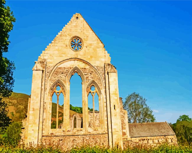 Valle Crucis Abbey paint by numbers