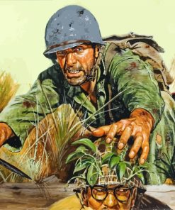 War Military Soldiers paint by numbers