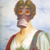 Woman With Gas Mask paint by numbers