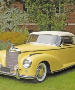 Yellow Classic Mercedes Car paint by numbers