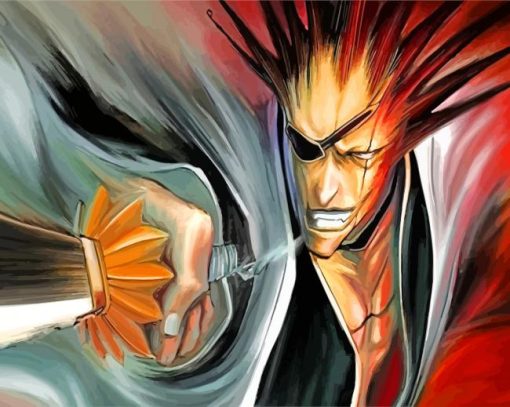 Abstract kenpachi Zaraki paint by numbers