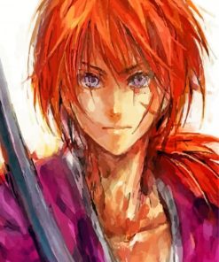 Abstract Kenshin Anime paint by numbers