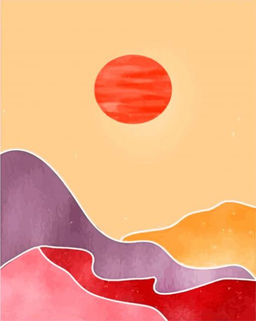 Abstract Landscape Art paint by numbers