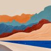 Abstract Landscape Style Scene paint by numbers