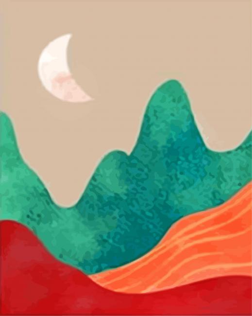 Abstract Mountains Art paint by numbers