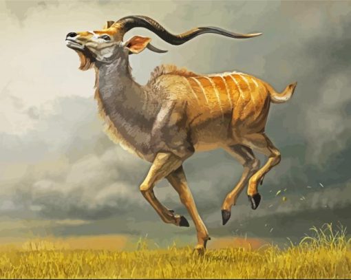 Beautiful Kudu Animal paint by numbers