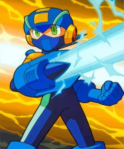 Aesthetic Mega Man paint by numbers