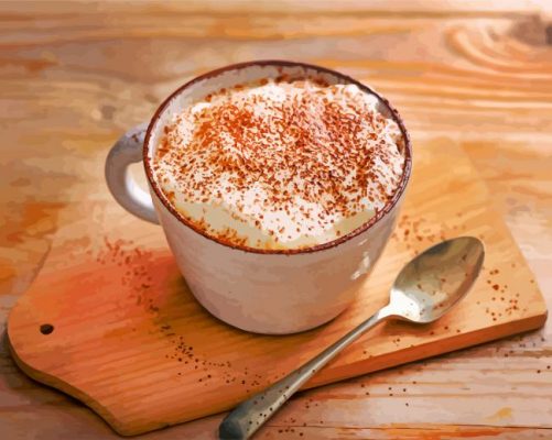 Aesthetic Mocha Drink paint by numbers