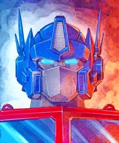 Optimus Transformer paint by numbers