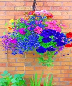 Colorful Lobelia Flowers paint by numbers