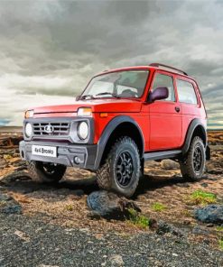 Red Lada Car paint by numbers