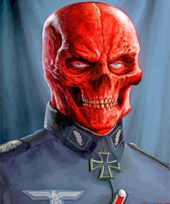 Red Skull Marvel paint by numbers