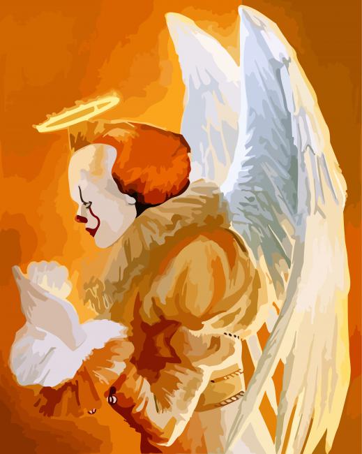 Angel Pennywise Clown paint by numbers