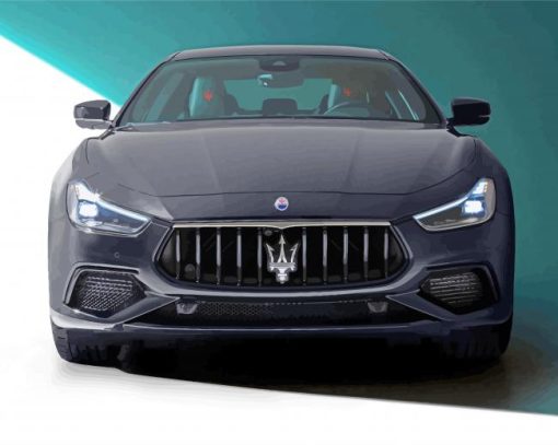 Black Maserati Car paint by numbers