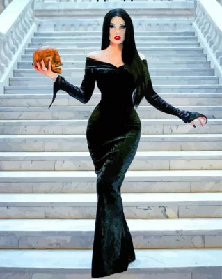 Motricia Addams paint by numbers