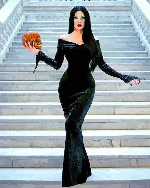 Motricia Addams paint by numbers