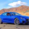 Blue Maserati Car paint by numbers