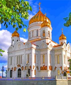 Cathedral Of Christ The Saviour Moscow paint by numbers