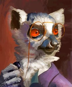 Classy Lemur Animal paint by numbers