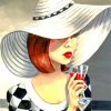 Classy Woman With Sunhat paint by numbers