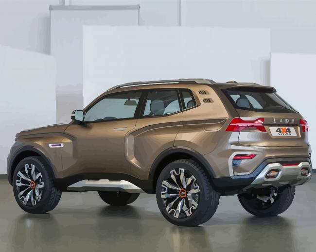 Cool Lada 4X4 Car paint by numbers